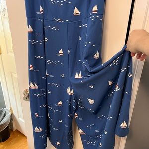 ModCloth 2X sailor jumpsuit with pockets and zipper - vintage look